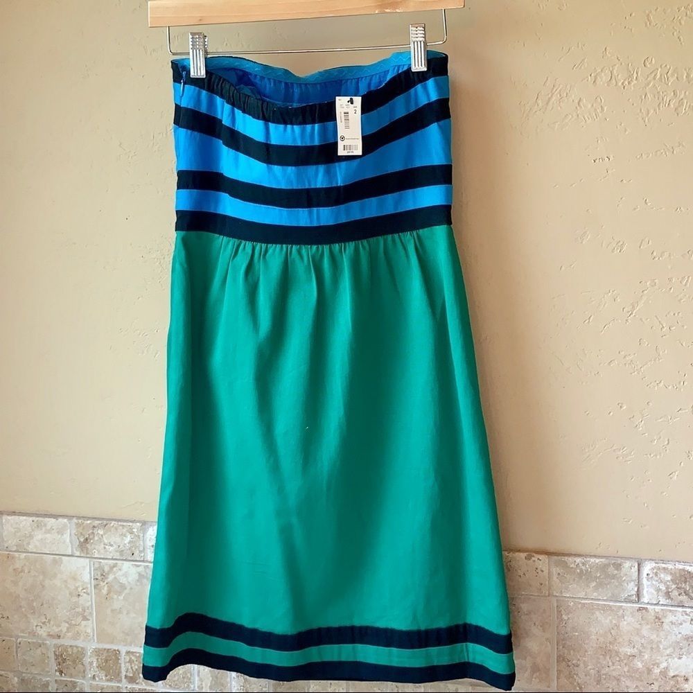 NWT The Limited Colorblock Strapless Dress sz 2 - Picture 3 of 4